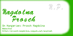 magdolna prosch business card